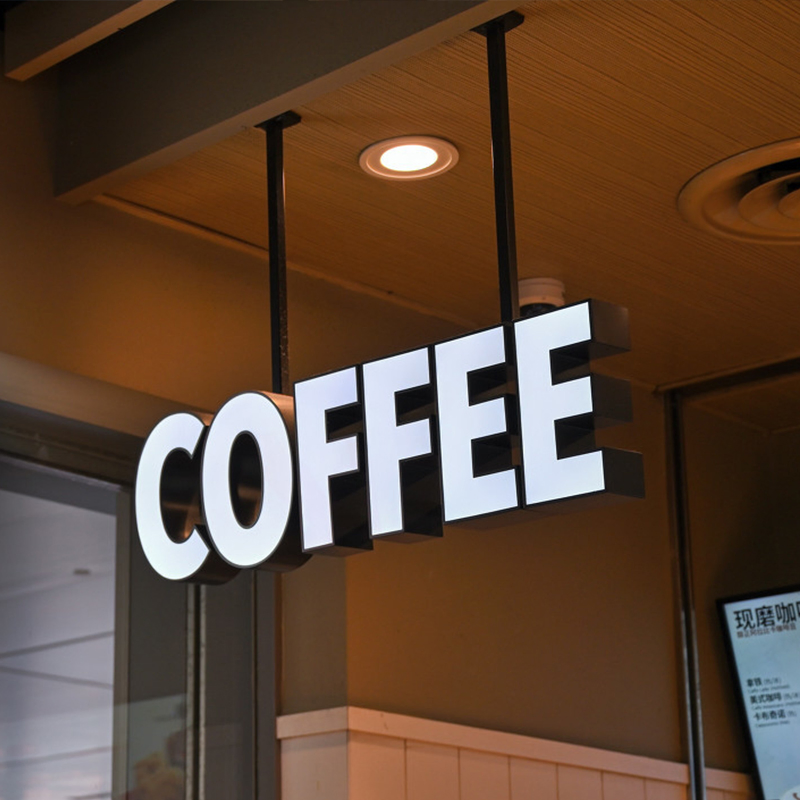 3D Sign LED Letters Cut to Size Front Custom Acrylic Electronics Letters