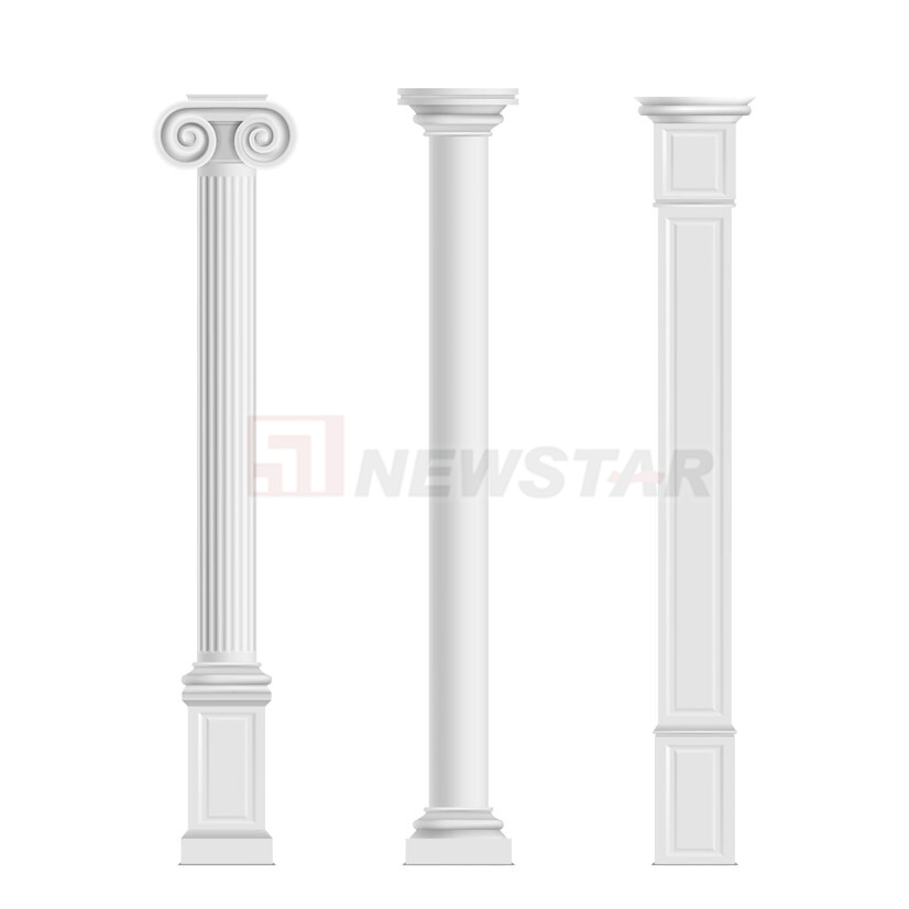 Newstar Outdoor Stone Carving and Sculpture Decorative Natural Marble Roman Pillar and Column for Villa Gate