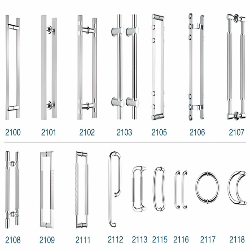 Single Swing Pane Side Hinge Frosted Tempered Glass Bathroom Shower Door