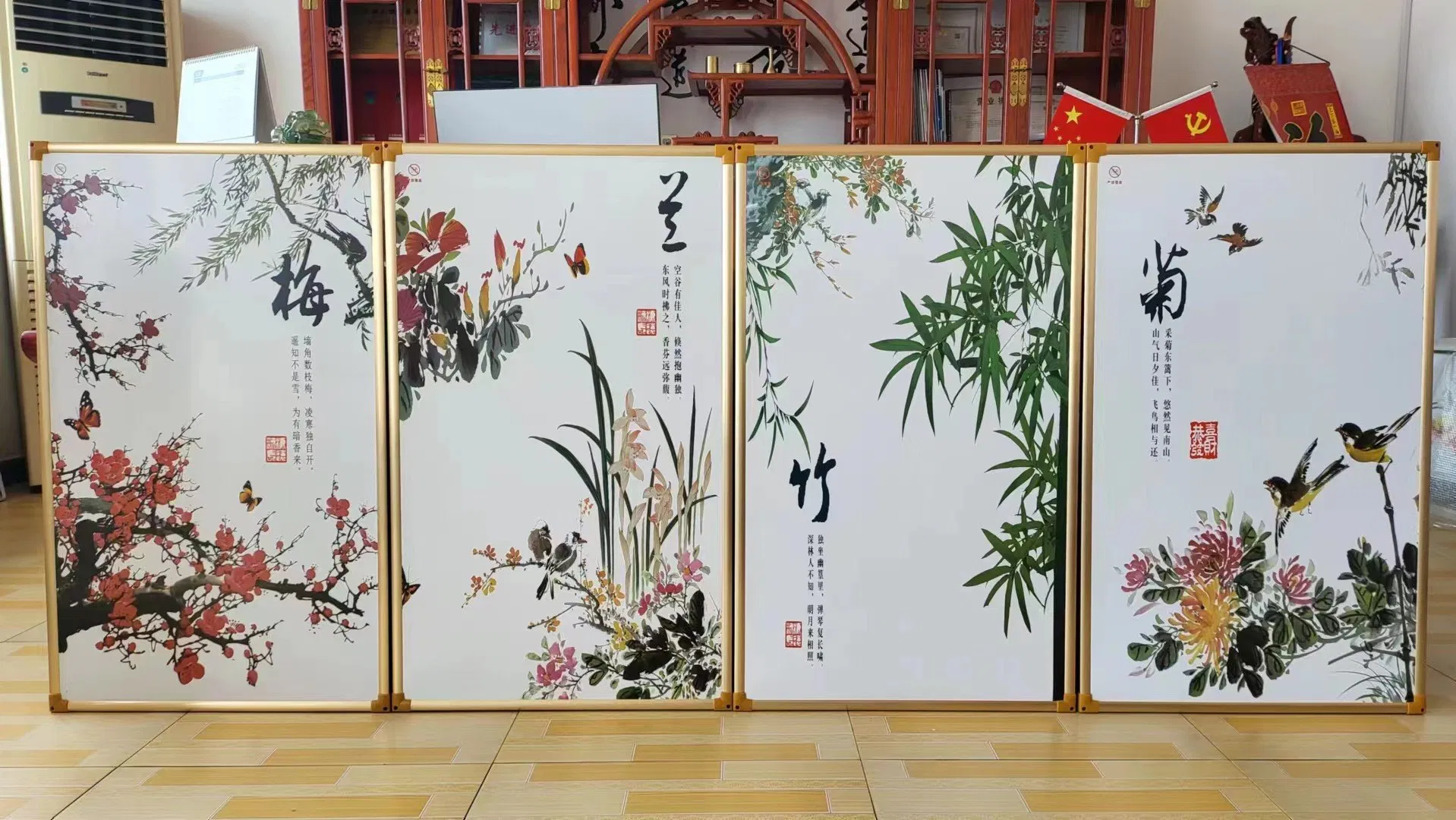 High Quality Heating Mural Remote Control Adjustable Thermostat Wall Panel Heater Look Like Pictures Infrared Heater