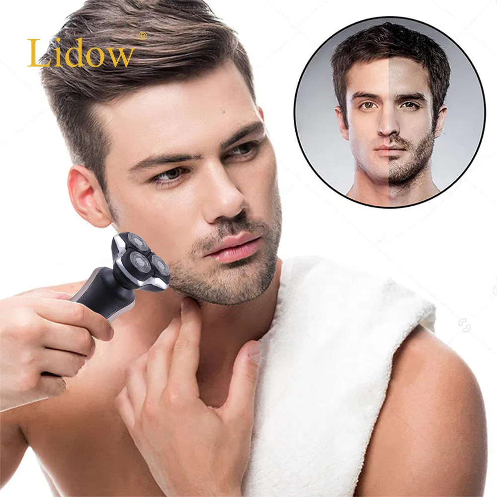 Rotary 3D Floating Rechargeable Waterproof Wet&Dry Electric Shaver for Men