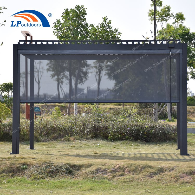 Elegant 10X13FT Aluminum Pergola with Adjustable Louvered Roof