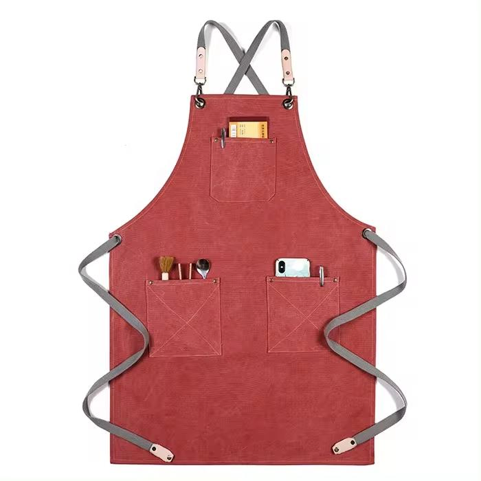 Custom Print Household Kitchen Cook Chef Bib Apron with Pockets