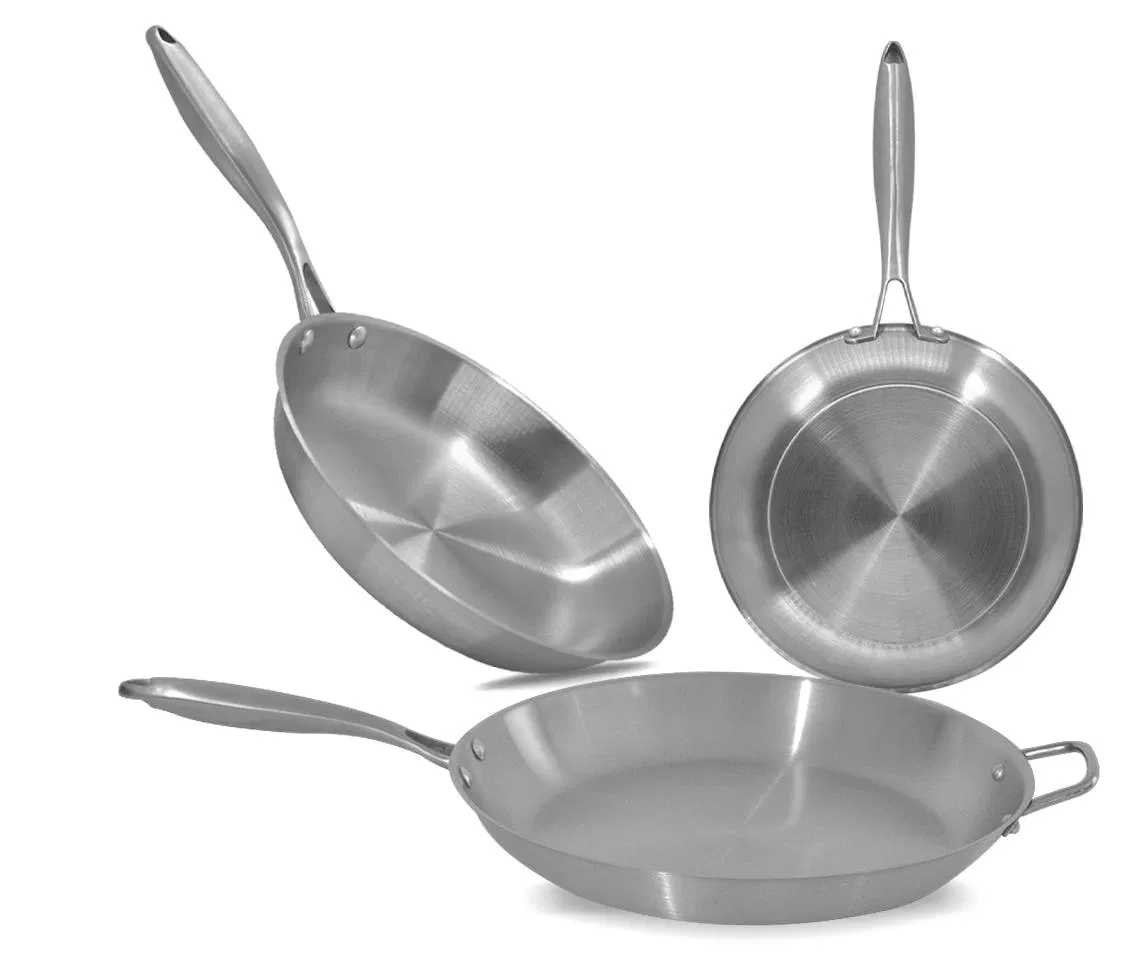 Cookware European Stainless Steel Frying Pan with Handle