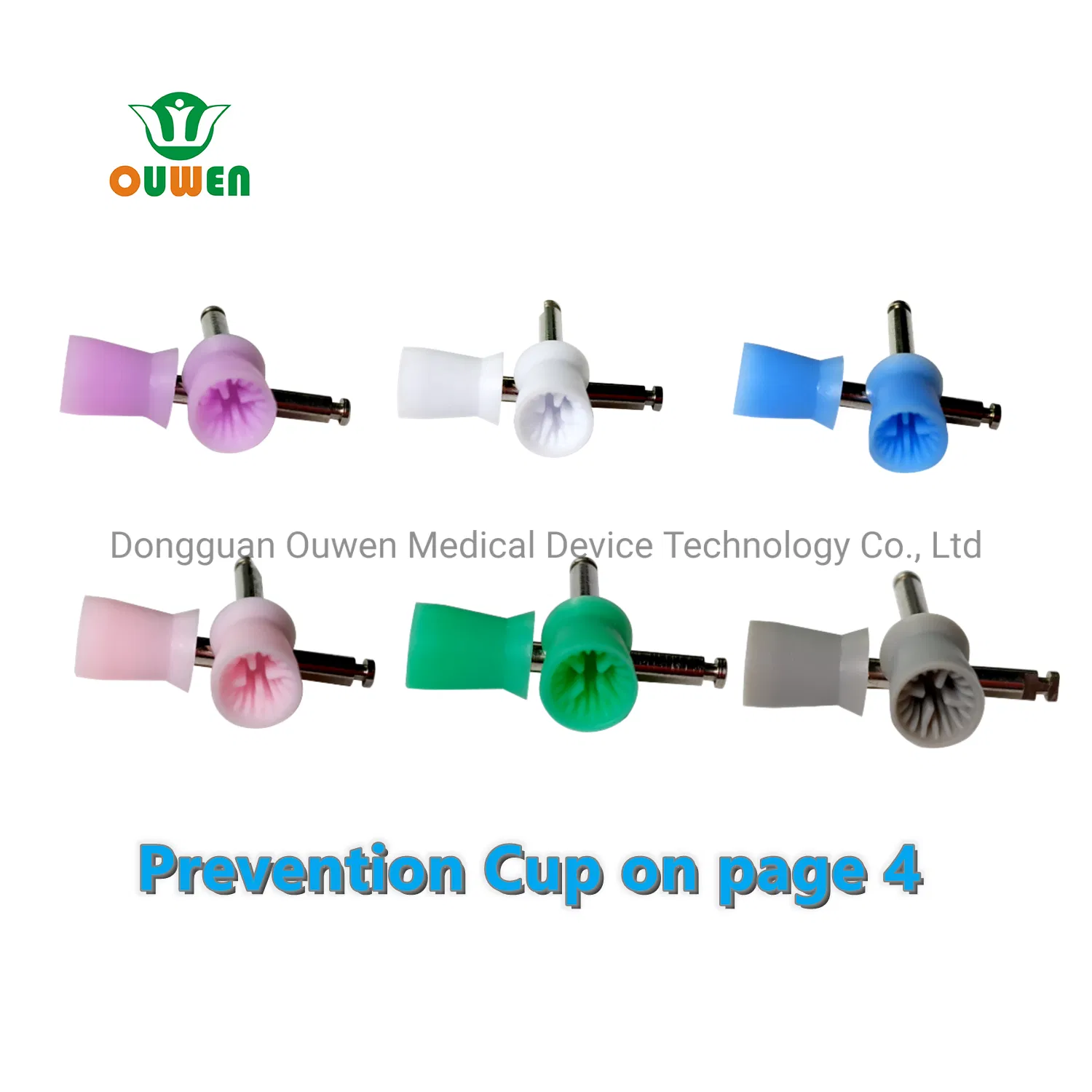 Dental Latch Type Rubber Tooth Polishing Prophy Cup for Low-Speed-Handpiece-Oral-Hygiene