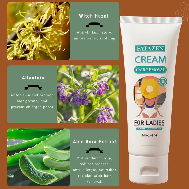 Natural Harmless Body Hair Growth Inhibitor Whitening Moisture Permanent Hair Removal Cream