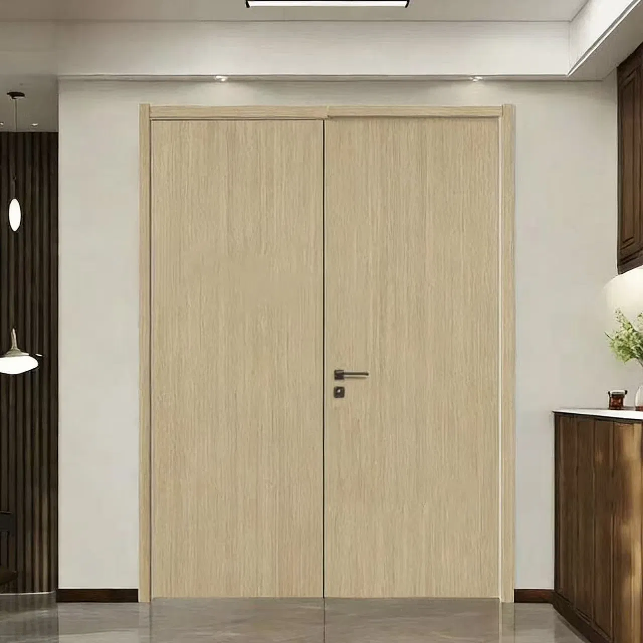 Secure Made in China Minimalist Intricate-Carved Modern Carbon Fiber Doors