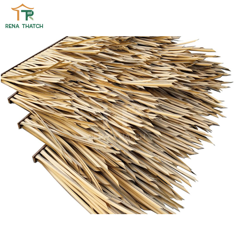 New Design Plastic Artificial Thatch Roof Beach Umbrella Synthetic Tiki Thatch Roll