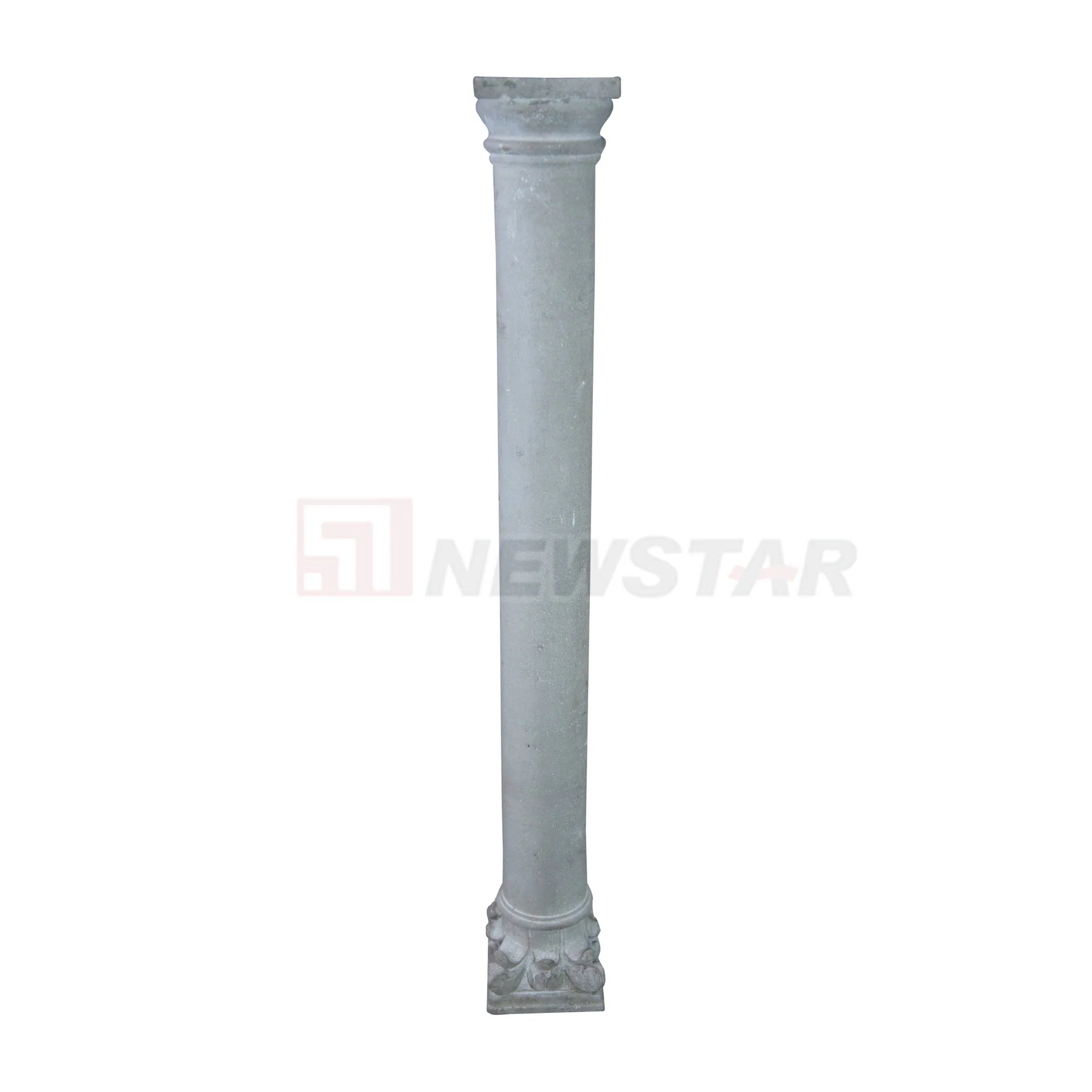 Newstar Decorative Marble Roman Column Mold Outdoor Stone Carved Marble Pillar Italy Marble Stone Column