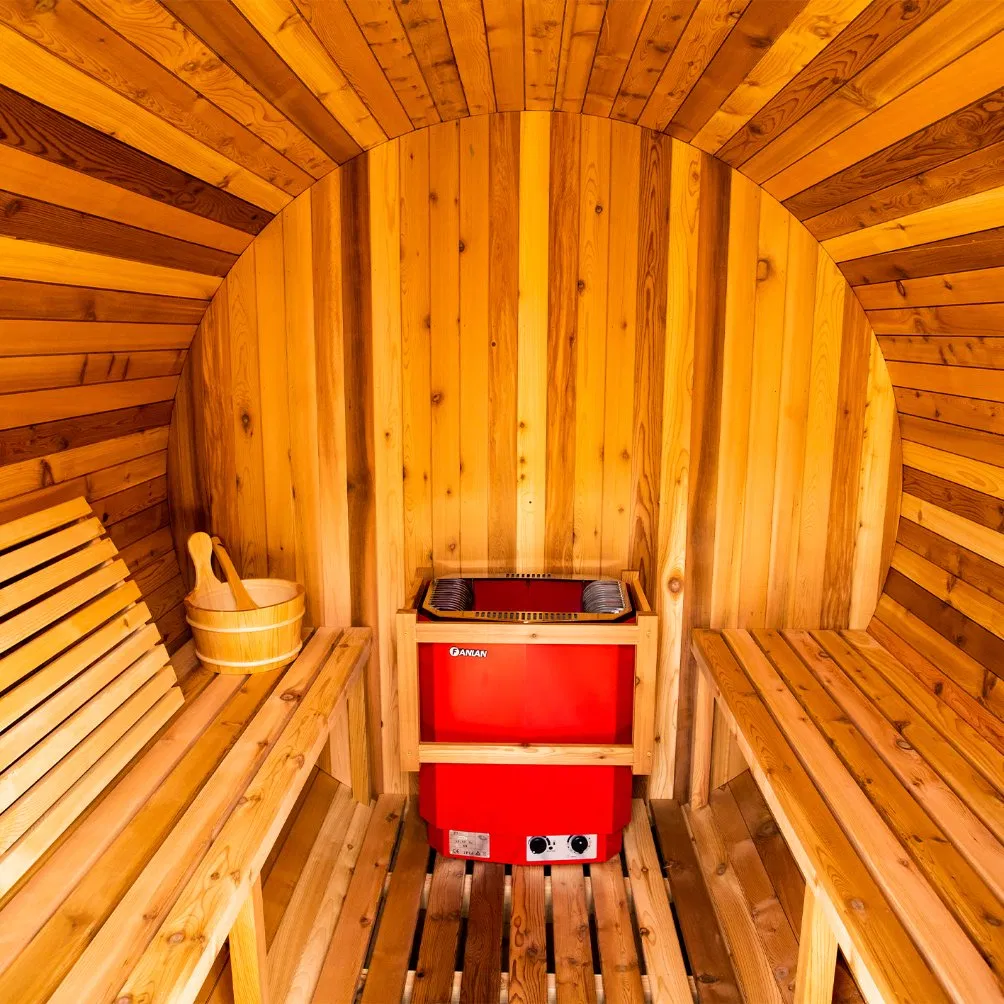 Commercial Wood Red Cedar Steam Sauna for 4 Person Waterproof Anticorroson