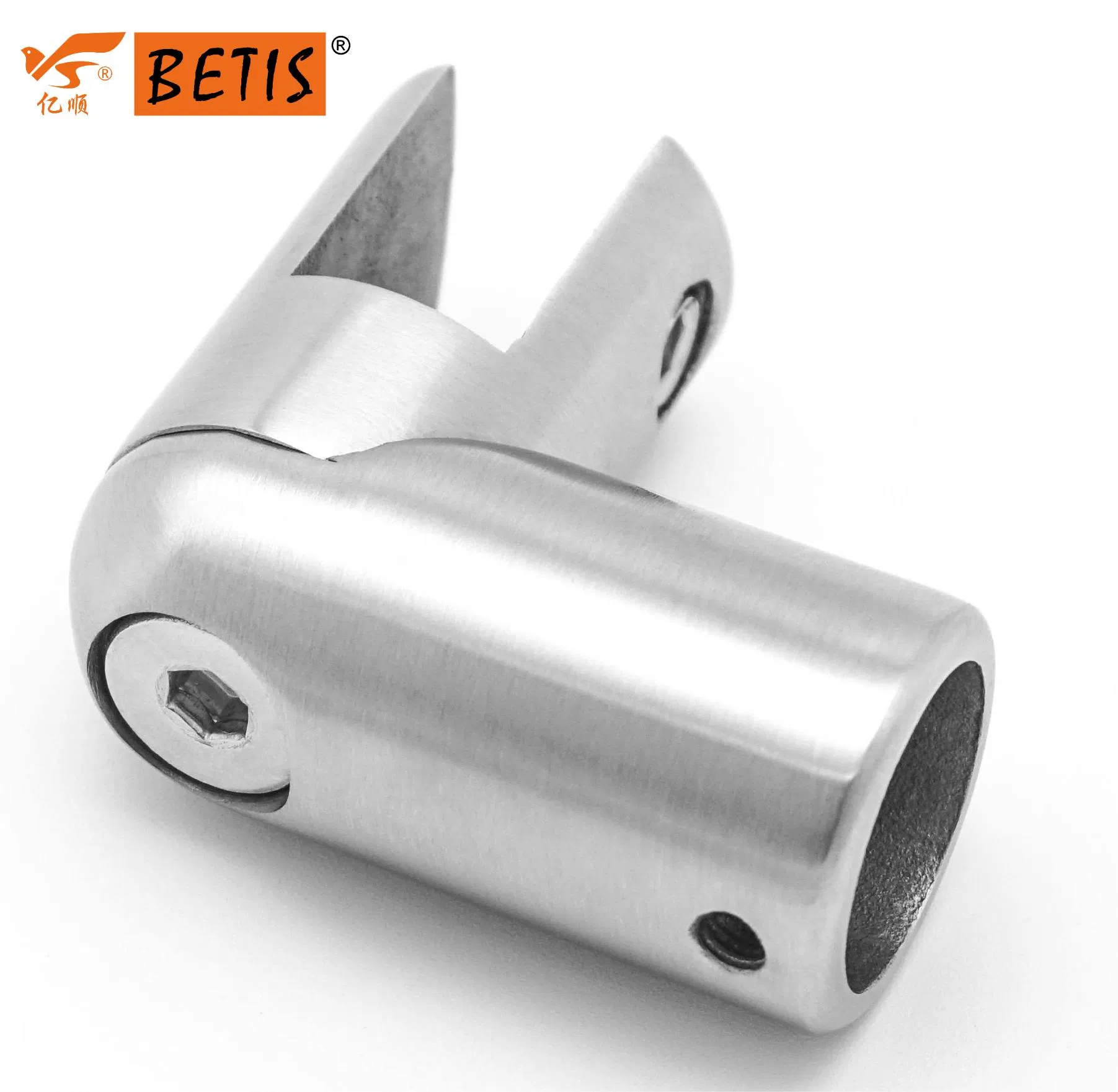 OEM Frameless Tempered Glass Door Hardware Bathroom Accessories Support-Bar Pipe Rack Glass Clip for Terminal Ø 16mm Header Connector Glass Bracket