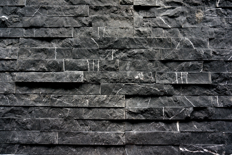 Black Marble Slate Culture Stacked Stone Textures Ledge Stone for Walls