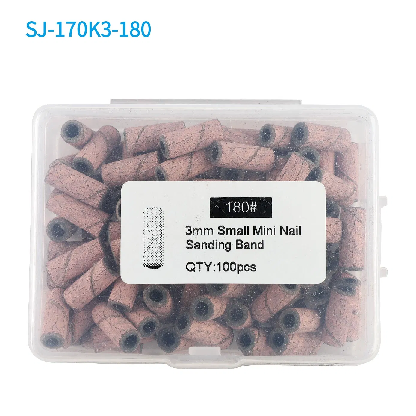 New Nail Drill Bits Tools Sj-170K3 Pink Abrasive 3.1mm Mini Small Nail Sanding Band