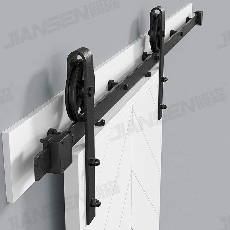 Antique Style Carbon Steel Wooden Door Sliding Barn Door Hardware Kit