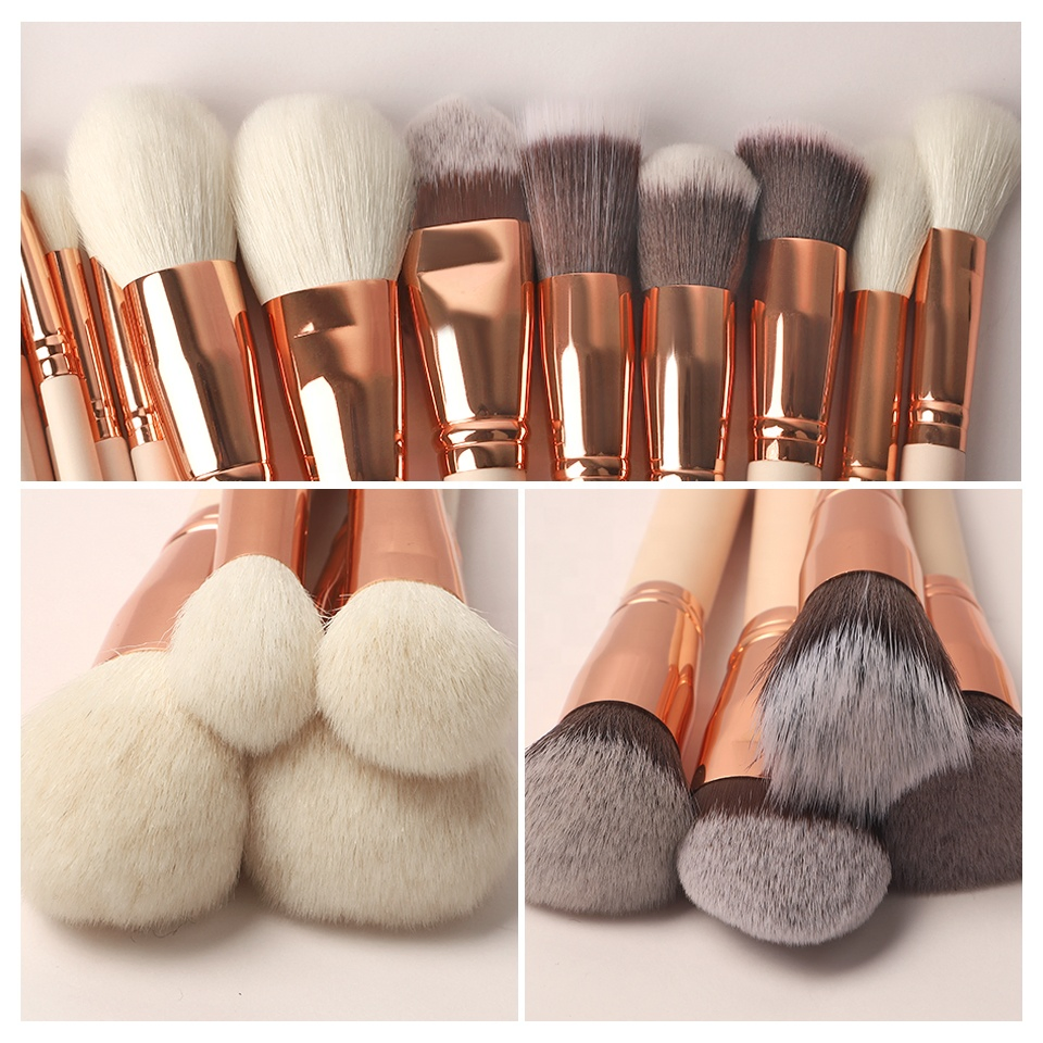 Cosmetic Powder Eye Shadow Private Label Professional Wooden Manufacture Makeup Brush Set