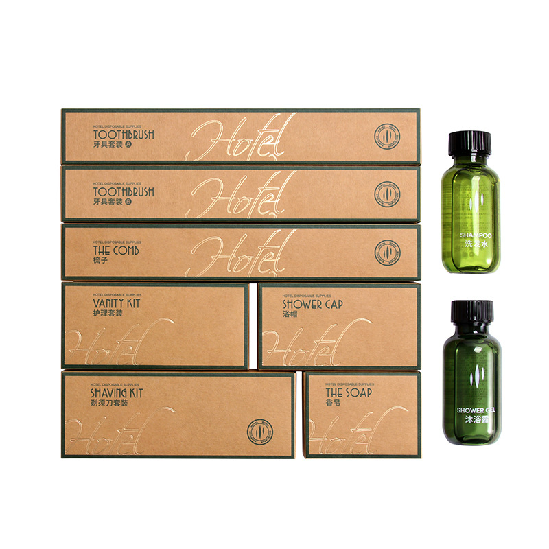 Personalized Biodegradable Paper Box Hotel Supplies Amenities with Custom Logo