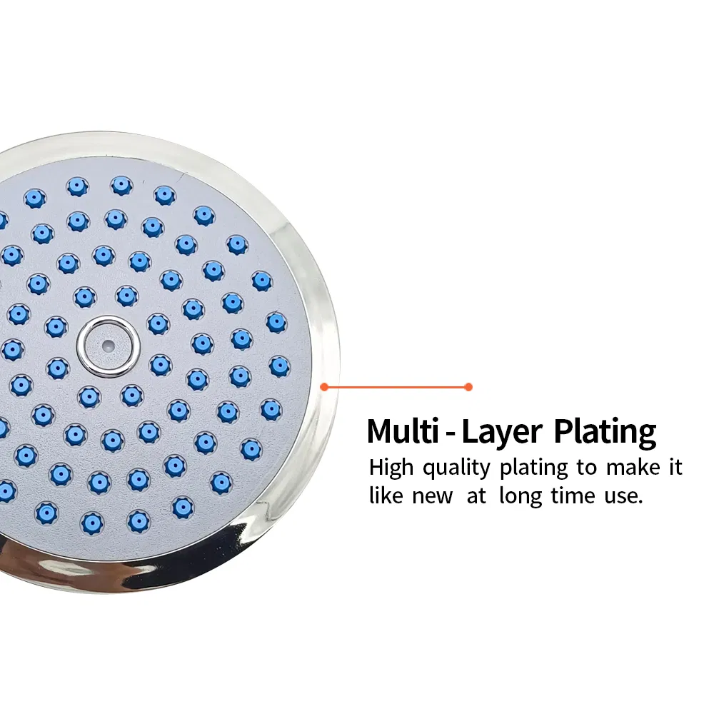 6 Inch Round ABS Shower Head with Stainless Steel Arm