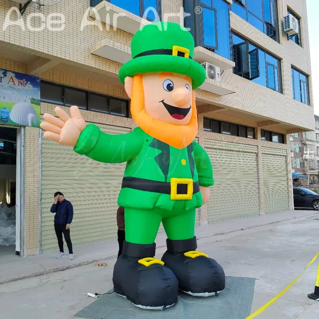 Custom 4mh Ireland Inflatable St Patrick's Cartoon Character for Holiday Outdoor Decoration