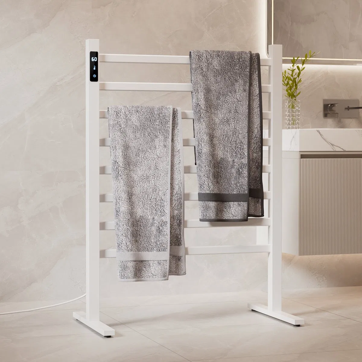 Luxurious Floor Standing Electric Towel Warmer for Bathrooms