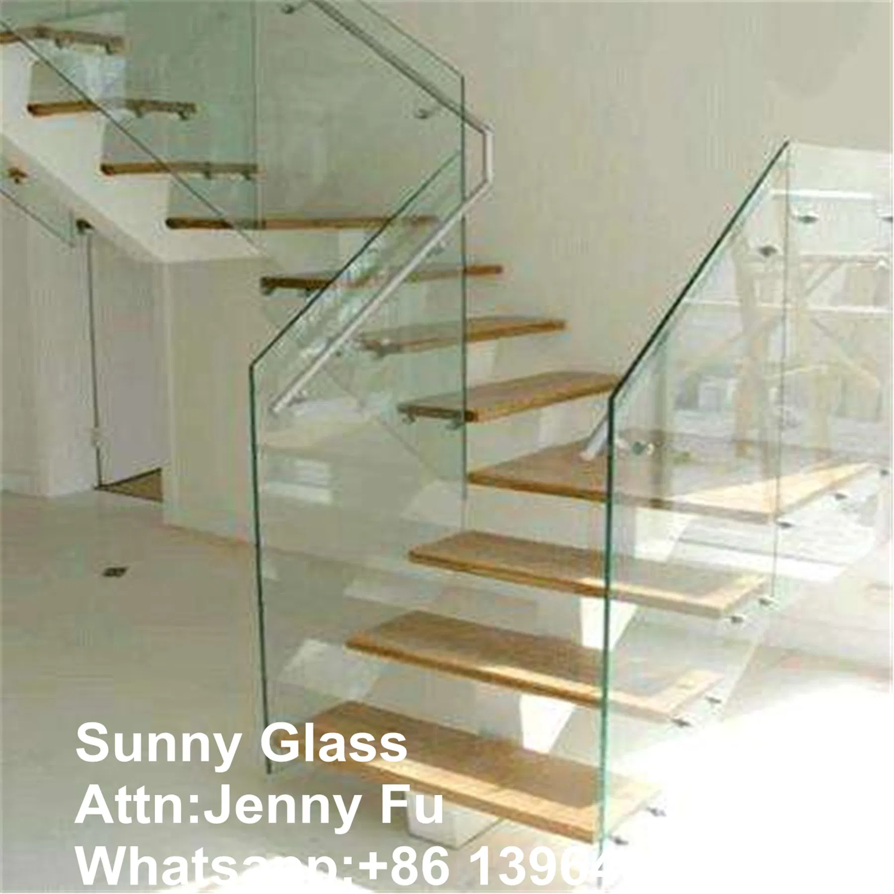 Antiskid Laminated Glass Safety Glass for Stairs