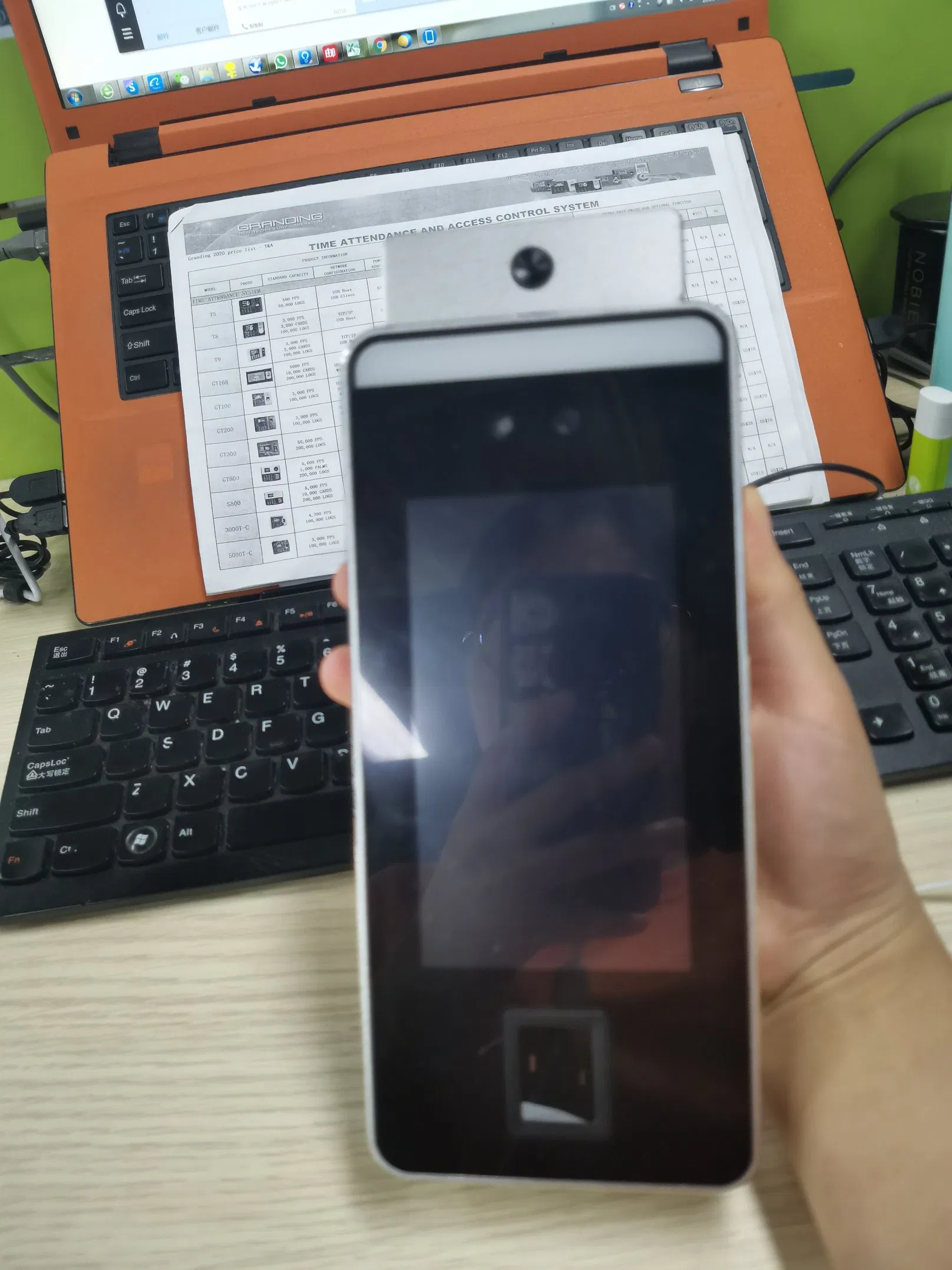 Biometric Facial Recognition Time Attendance System and Temperature Face Access Control Terminal