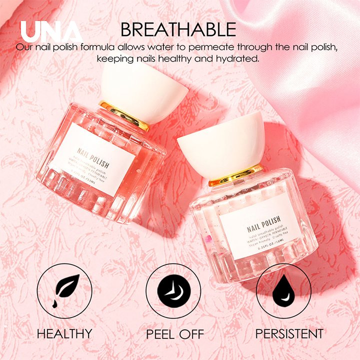 Peel off Water Based Halal Nail Polish Breathable Organic Ingredients Muslin Nail Polish Customized for Kids DIY