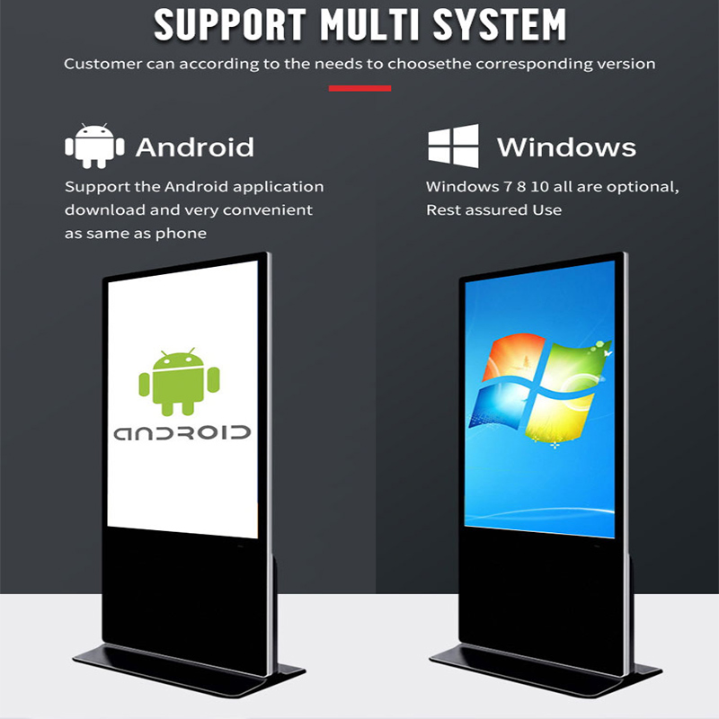 Интерактивный напольный киоск с сенсорным экраном 32-65 дюймов
