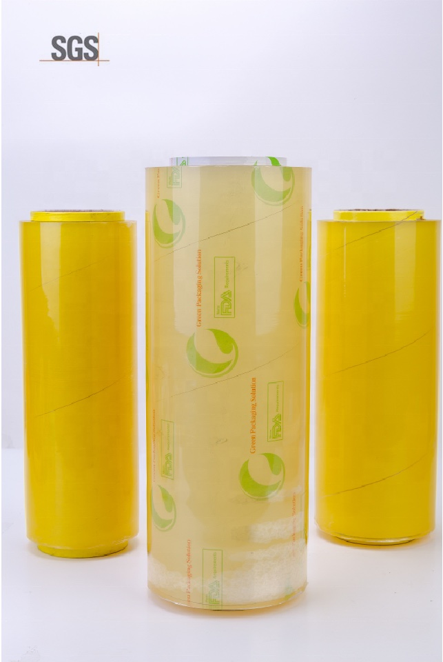 Jumbo Roll Hotel Supermarket Use Food Grade Housewares PVC Food Wrap Cling Film Stretch Film