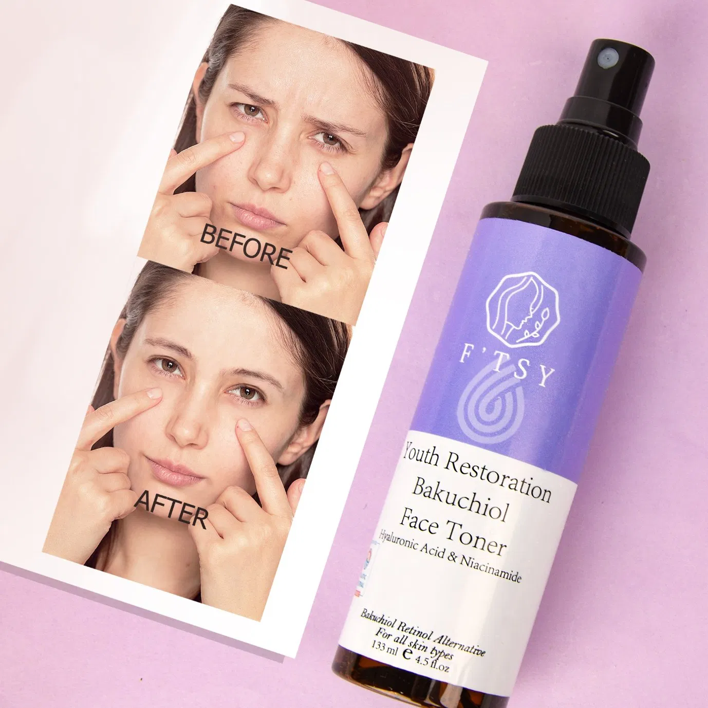 Hot Sale Brightening Anti Aging Hydrating Bakuchiol Facial Toner