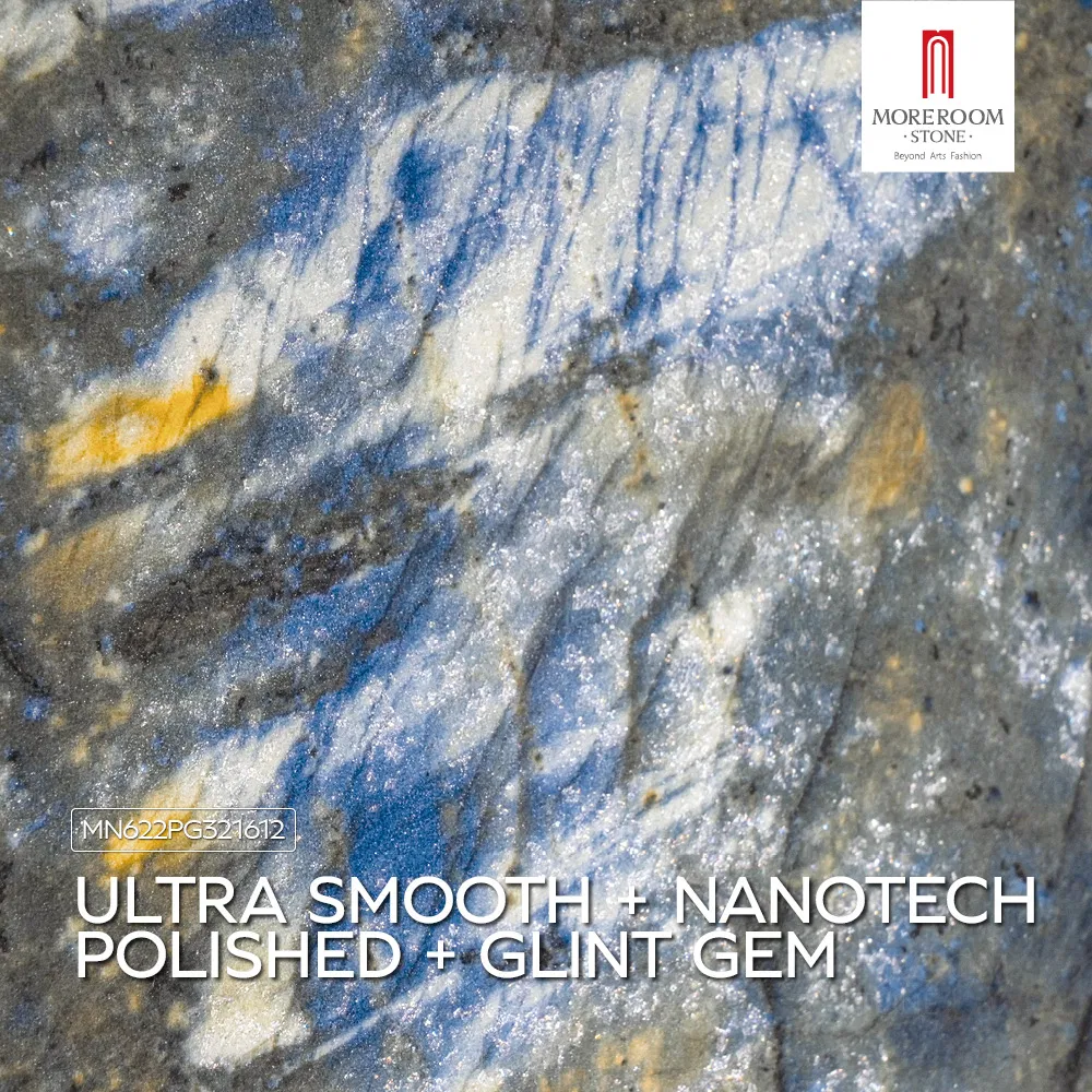 Midnight Sapphire Agate Glass Countertop for Bar Design