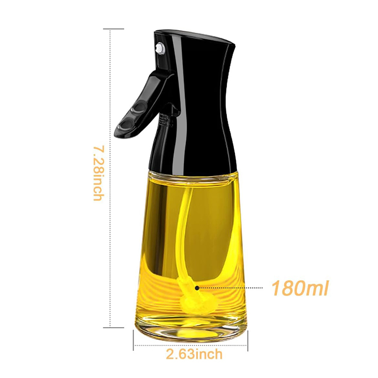 Hot Selling Oil Bottle 180ml Sprayer Dispenser Press Type Glass Spray Bottle