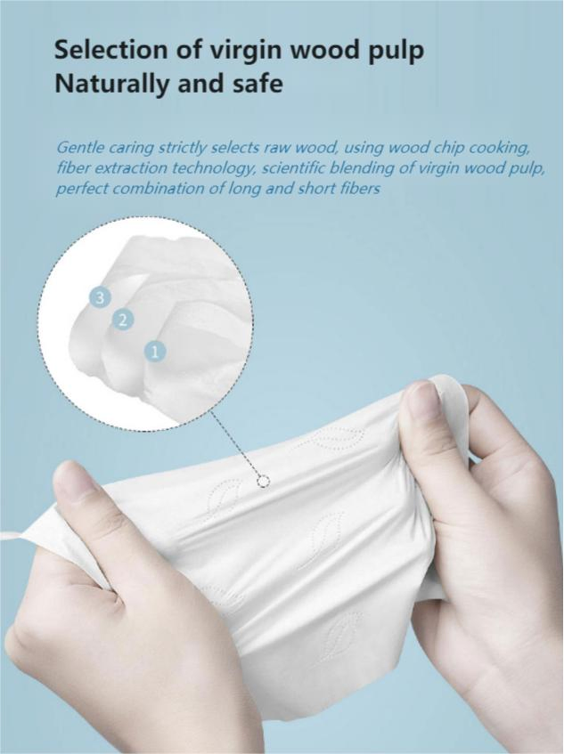 White Super Soft Tissue Paper Napkin for Baby Design