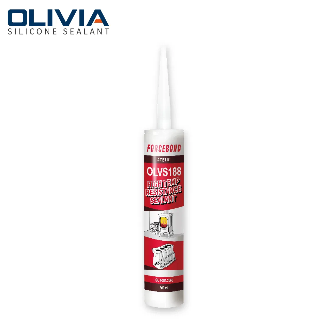 Good Selling Red Hot Melt Adhesive High Temp Silicone Sealant (OLVS188) for PVC Roofing