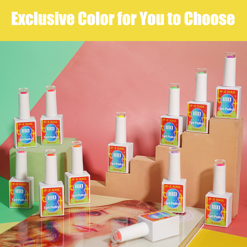 Custom Neon Gel Polish 180 Colors Thress Step Gel Nail Polish Mexico MSDS Nail Gel Polish Painting Supplies