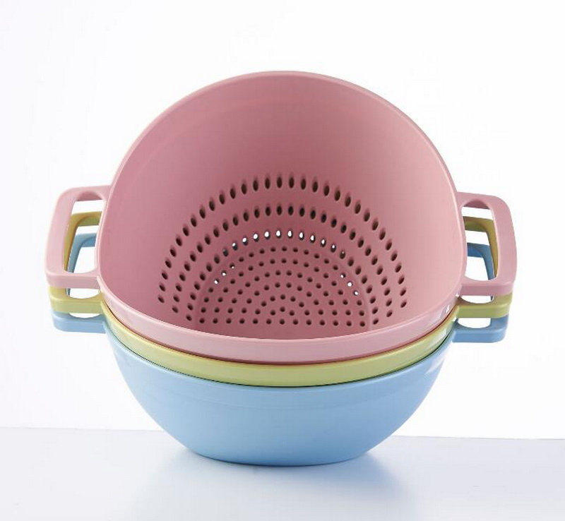Hot Sale Plastic Small Size Draining Basket with Handles