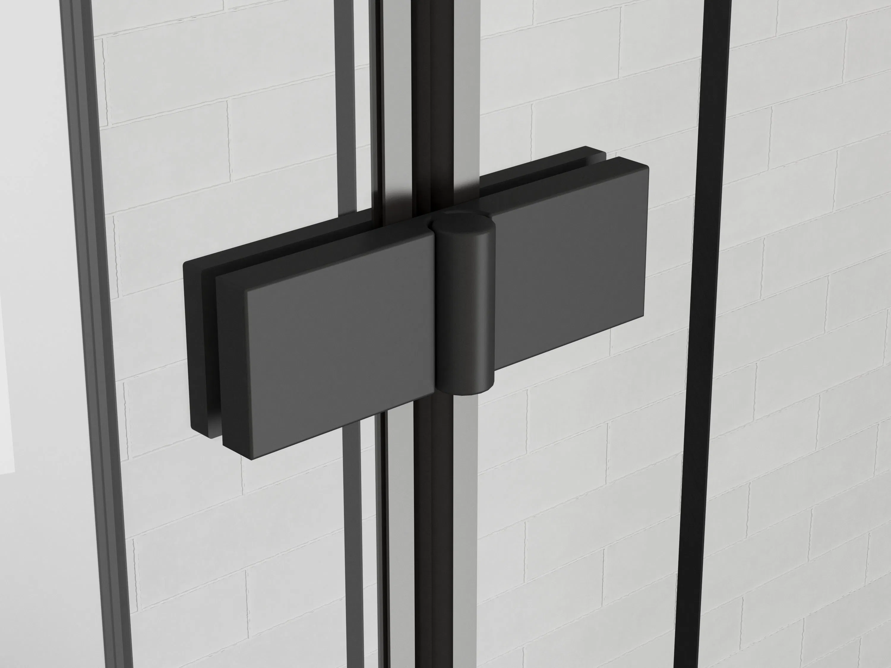 Popular Shower Enclosure Square Hinge Black Shower Cabin