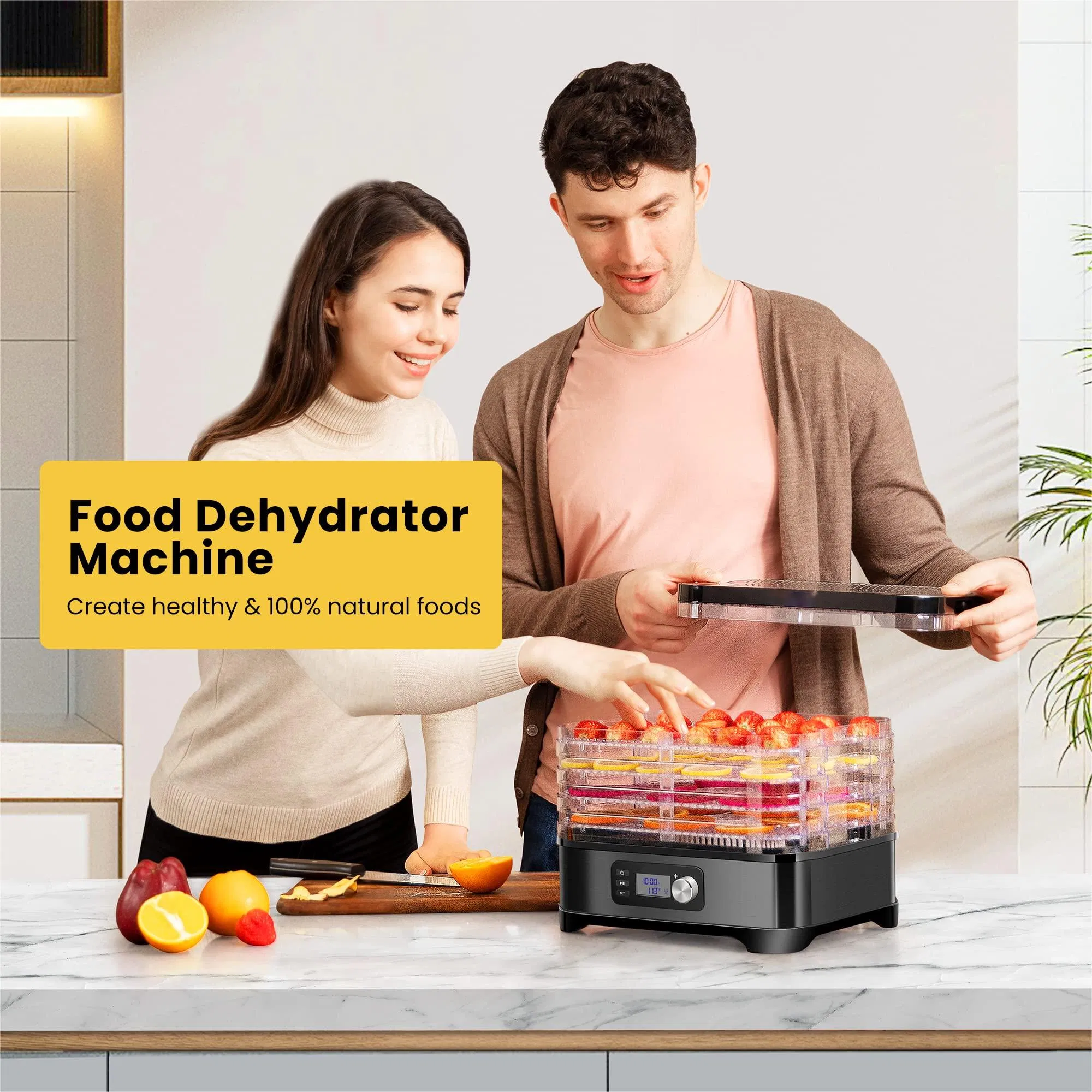 Fruit Vegetable Meat Beef Temperature Control Digital Timer Electric Machine Food Dehydrator