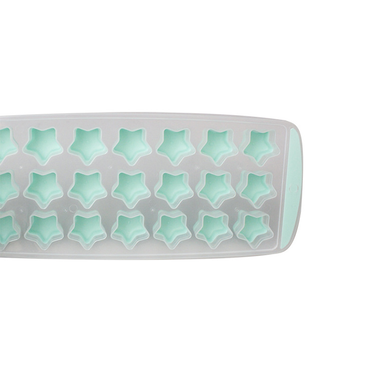 21 Cells Star Shape Plastic Ice Cube Tray