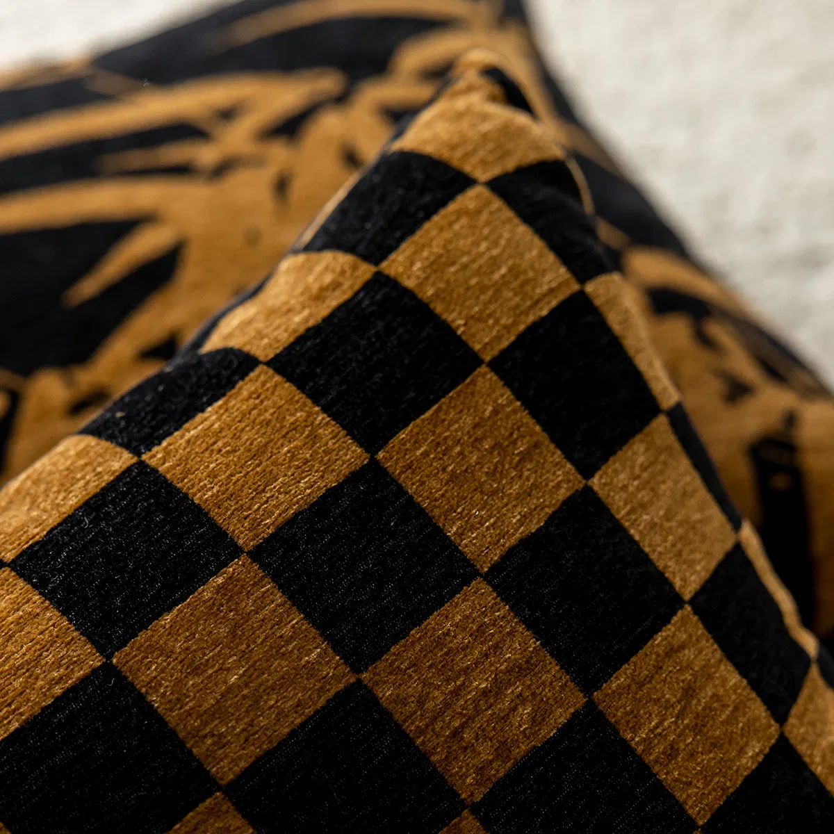 Chenille Jacquard Pillow Cover Bamboo Embroidered Cushion Cover Hotel Home Decoration Throw Pillow Cover