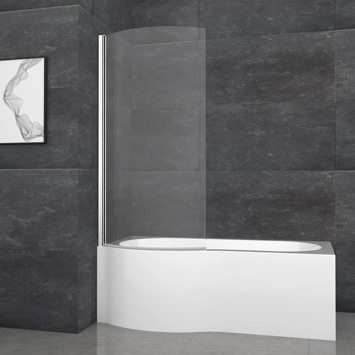 High Quality Bathtub Shower Screen /Bathtub Shower Tempered Glass Str709 (-6P1002C-)