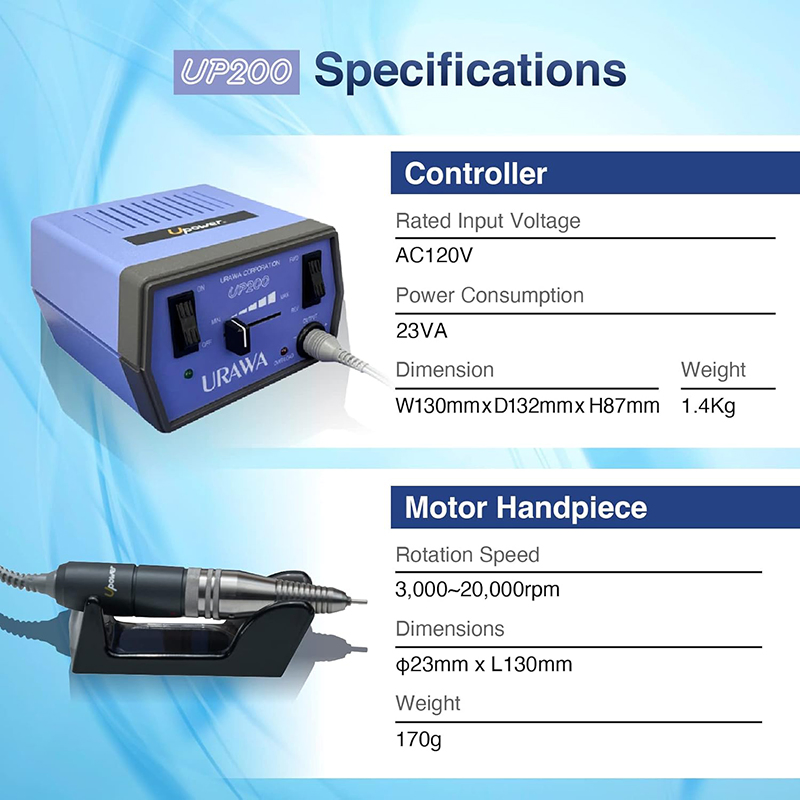 at-ND-183 Wholesale Professional Up200 Nail Salon Manicure Nail Drill (1 Month later mould will finished)