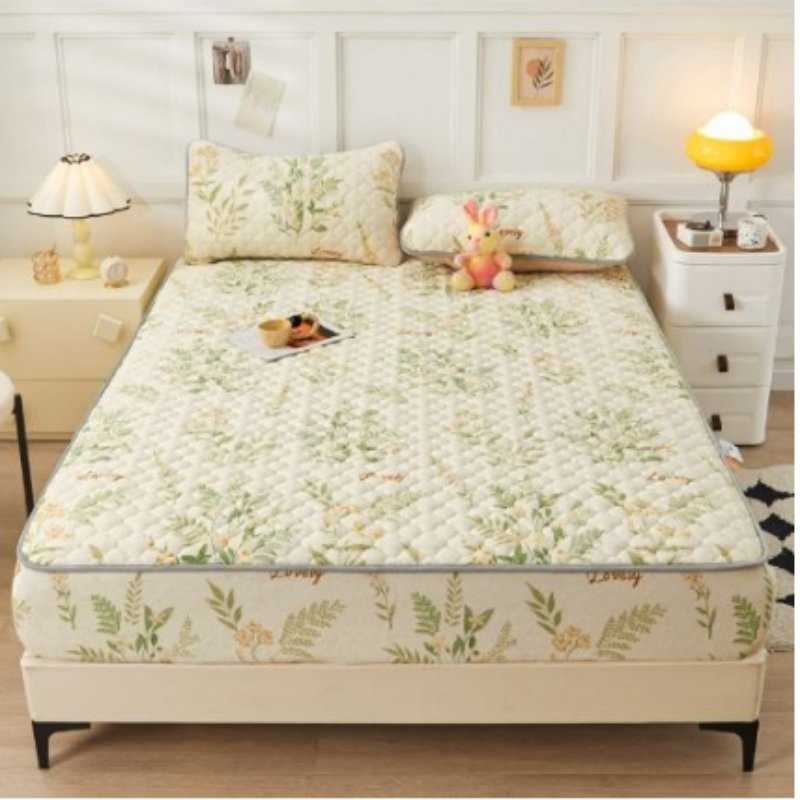 New Milk Velvet Bed Sheet Mattress Protective Cover Warm Thick Bed Sheet