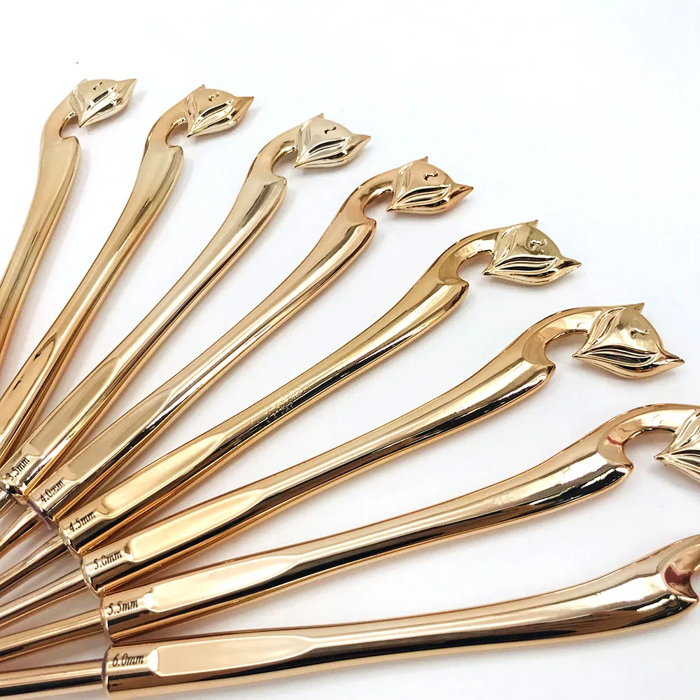 Wholesale Aluminum Handle Knitting Needle 2mm-6mm Durable Crochet Needle Hook