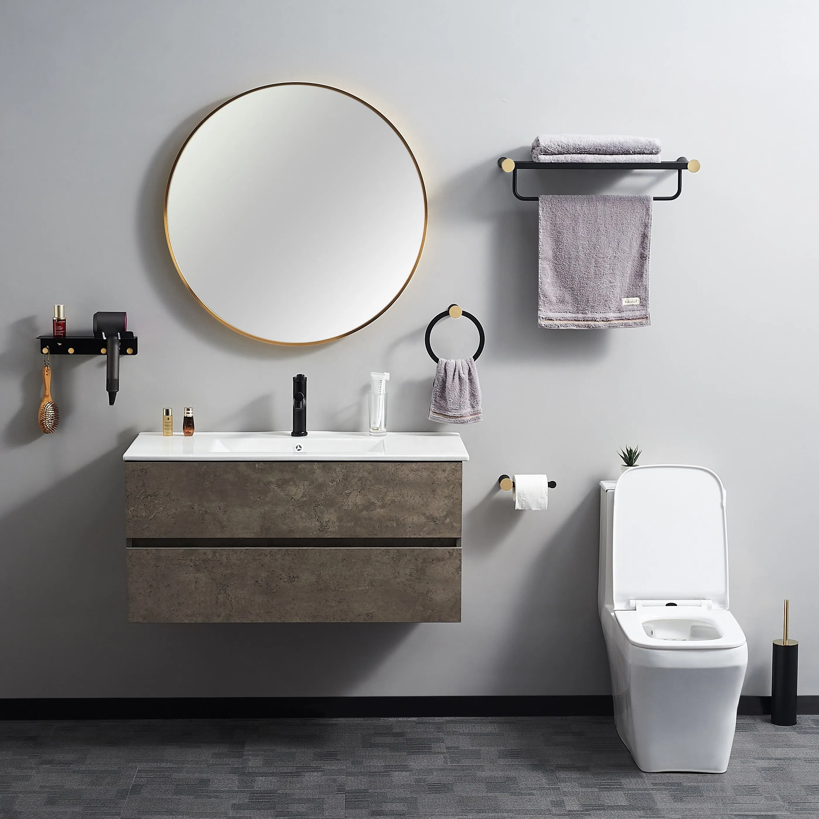 Hotel Household Using Brass Material Chrome Hair Dryer Holder