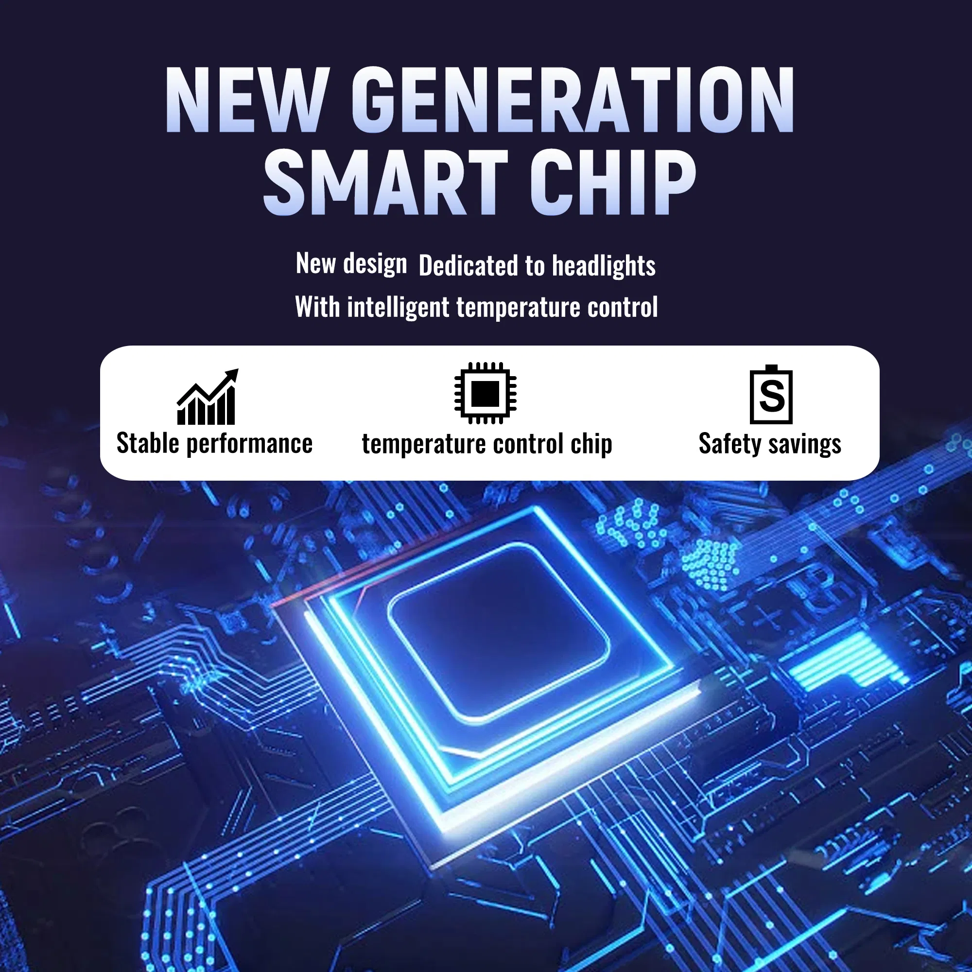 Комплект автомобильных светодиодных ламп 200W (9005, 9006, H13, H8, H4, H7)