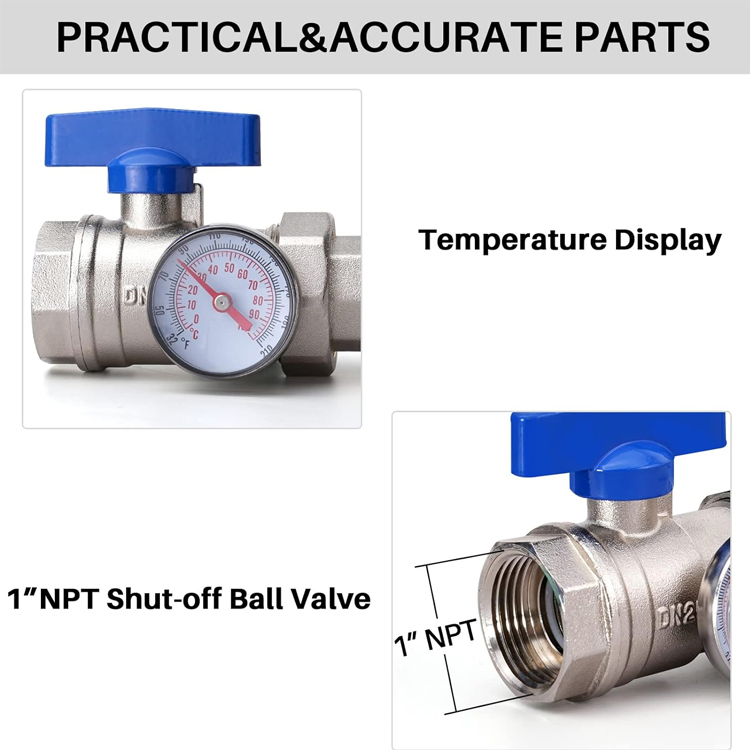 Sanipro Water Separator Distributor Mixing Valve System Pex Stainless Steel Radiant Underfloor Heating Flow Meter Manifold
