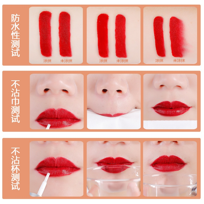 Ls13ives Double-Headed Lipstick Raincoat Non-Stick Cup Lock Color Fixation Artifact Anti-Fading Lipstick Waterproof Net Red Manufacturer
