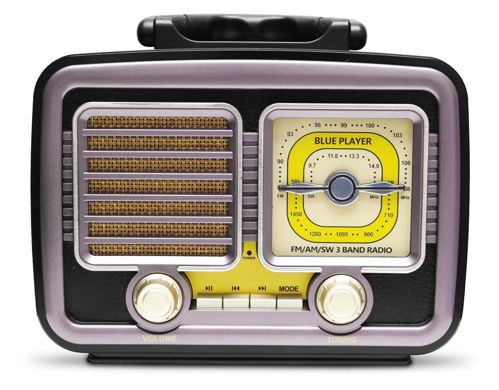 Kemai MD-1709BT Portable 3-Band Am FM Sw Radio, High Volume, , TF Card and MP3 Player, Rechargeable Speakers Classicism Furniture Decoration Bluetooth