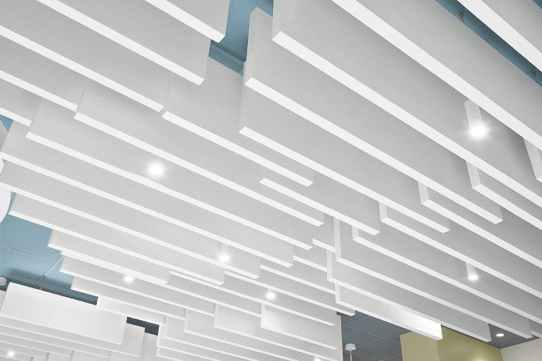 China Factory Non-Combustible Sound Absorbing Material Fiberglass Acoustic Insulation Baffles Ceiling Board
