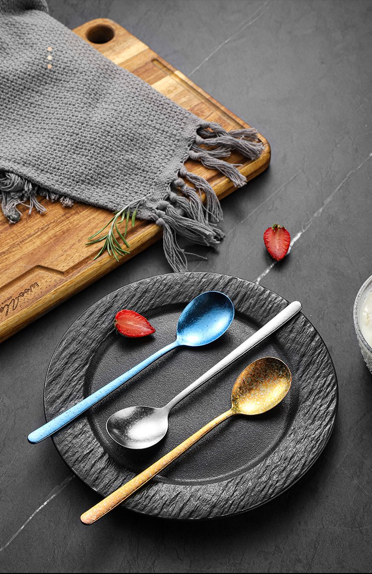 Ложка суповая титановая с длинной ручкой